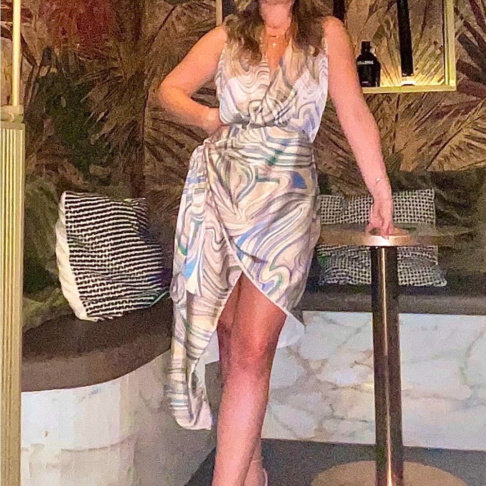 Dress Forum Marbled wrap dress - sz S **Like new, worn once**
